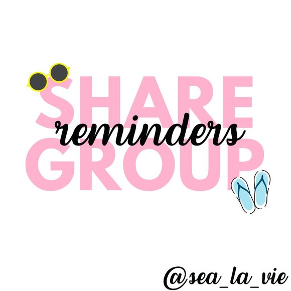 SEA_LA_VIE Share Groups Accessories - Running Out Of Price Drops! Please LIKE The NEW Reminders Listing- Sort JUST IN!